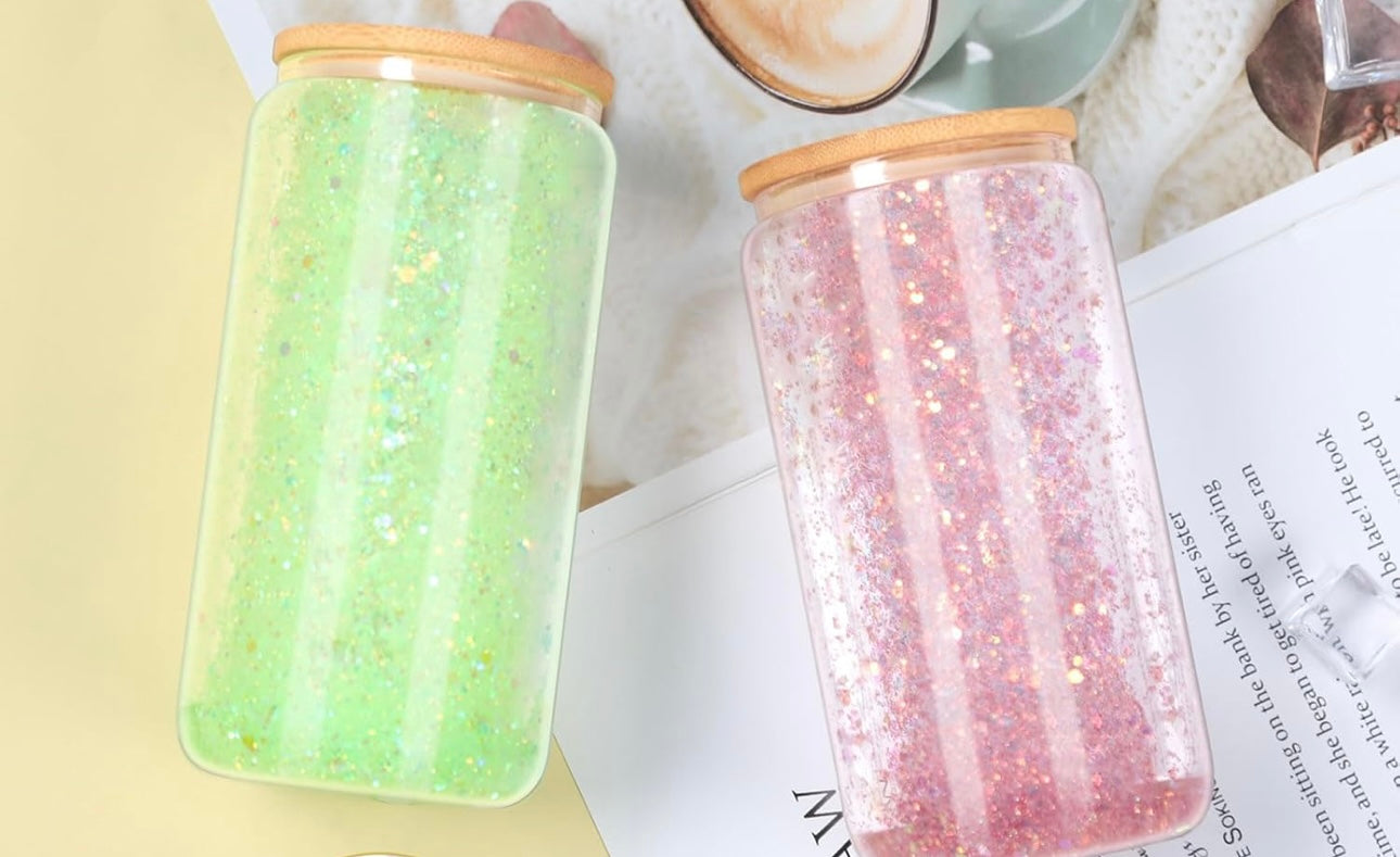Glass Snow Globe Tumbler