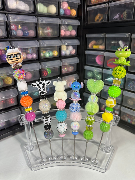 Fred., BW Cow, Bear, Blue Alien, Green Heart, Frog Princess