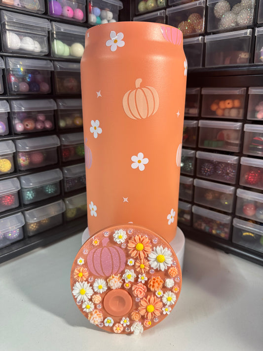 Pumpkins and Flowers